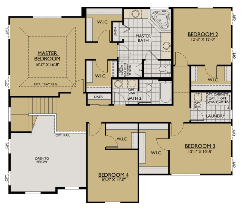 William Ryan Homes Jericho Model 2nd Floor