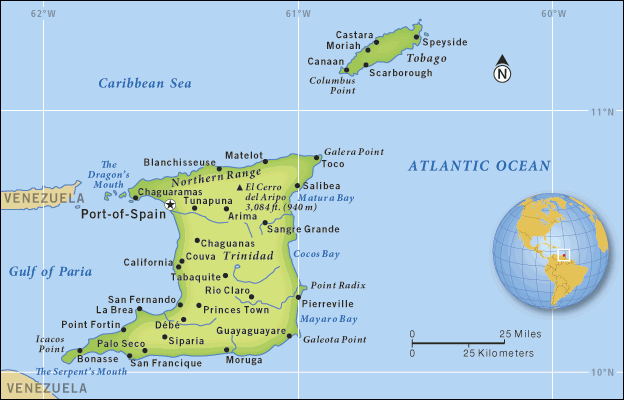 Palo Seco Trinidad Map Trinidad And Tobago Map By Morgan Harriott