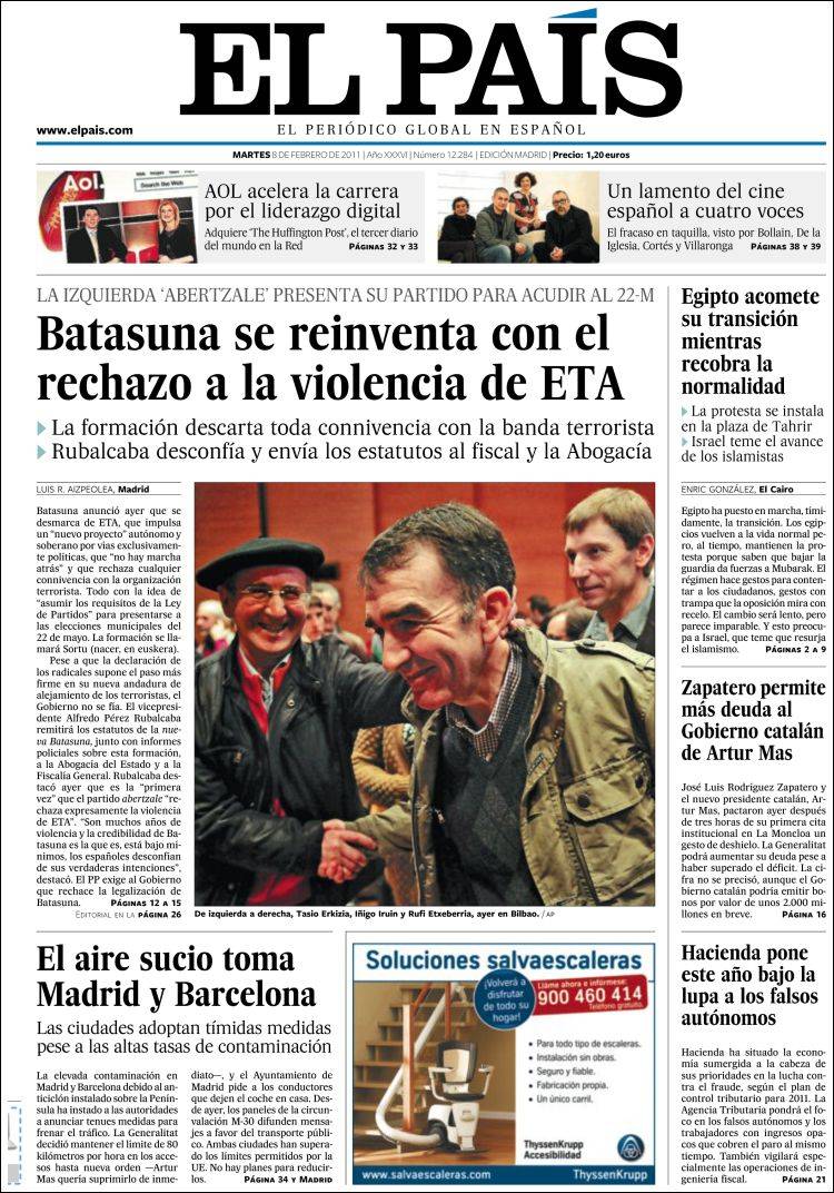 Que es la portada de un periodico Que es la portada de un periodico